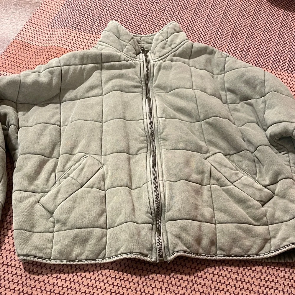 Free people dolman green quilted jacket - Picture 6 of 8